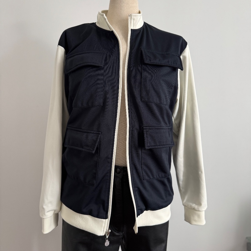 Think Geek - REVERSIBLE BLUE & OFF WHITE STAR WARS HAN SOLO ZIPPED JACKET